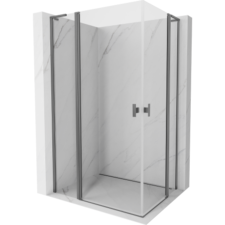 Mexen Mist L Duo kabina prysznicowa uchylna 120 x 105 cm, transparent, gun metal - 8A4L-120-105-95-00