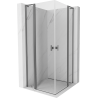 Mexen Mist L Duo kabina prysznicowa uchylna 110 x 110 cm, transparent, gun metal - 8A4L-110-110-95-00