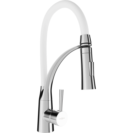 Mexen Aster köksblandare, krom/vit - 73450-02