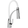 Mexen Aster kitchen faucet, chrome/white - 73450-02