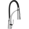 Mexen Aster Küchenarmatur, Chrom/Schwarz - 73450-07