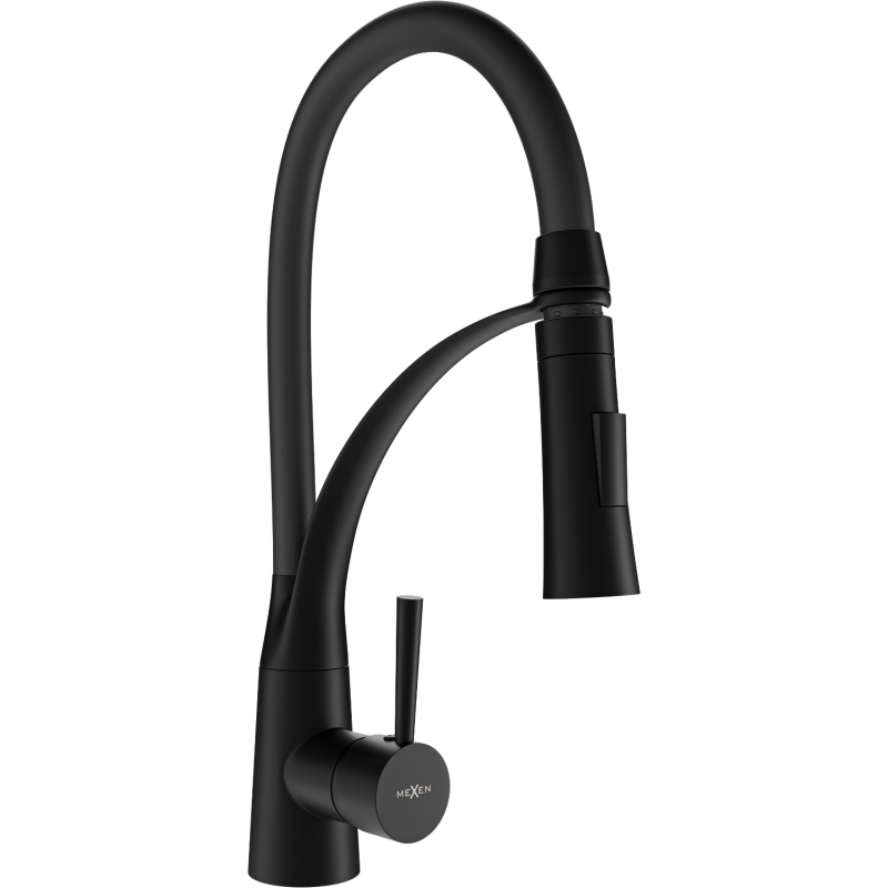 Mexen Aster grifo de cocina, negro - 73450-70