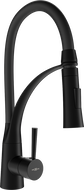 Mexen Aster grifo de cocina, negro - 73450-70
