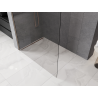 Mexen Kioto ścianka prysznicowa Walk-in 60 x 200 cm, transparent 8 mm, brąz szczotkowany - 800-060-101-33-00