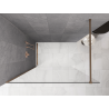 Mexen Kioto ścianka prysznicowa Walk-in 60 x 200 cm, transparent 8 mm, brąz szczotkowany - 800-060-101-33-00