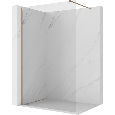 Mexen Kioto ścianka prysznicowa Walk-in 60 x 200 cm, transparent 8 mm, brąz szczotkowany - 800-060-101-33-00