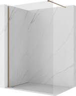 Mexen Kioto ścianka prysznicowa Walk-in 170 x 200 cm, transparent 8 mm, brąz szczotkowany - 800-170-101-33-00