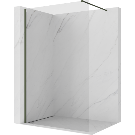 Mexen Kioto ścianka prysznicowa Walk-in 155 x 200 cm, transparent 8 mm, ciemny zielony - 800-155-101-42-00