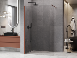 Mexen Kioto ścianka prysznicowa Walk-in 60 x 200 cm, transparent 8 mm, terra - 800-060-101-43-00