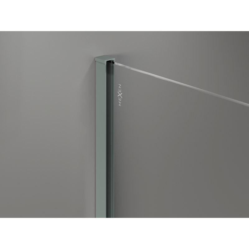 Mexen Kioto ścianka prysznicowa Walk-in 100 x 200 cm, transparent 8 mm, szałwiowy - 800-100-101-45-00