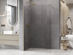 Mexen Kioto ścianka prysznicowa Walk-in 85 x 200 cm, transparent 8 mm, sand - 800-085-101-46-00