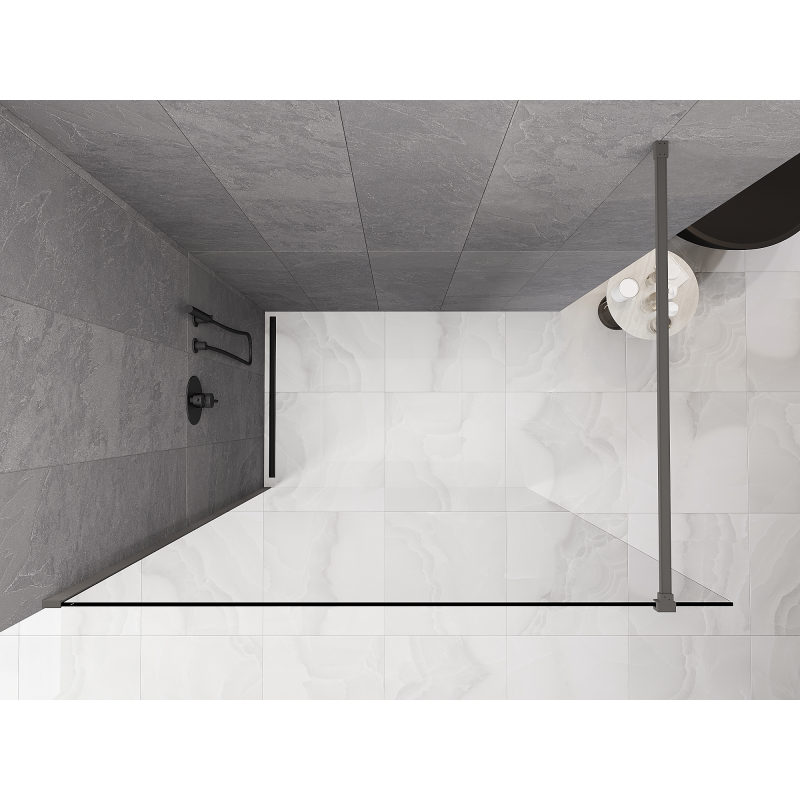 Mexen Kioto ścianka prysznicowa Walk-in 60 x 200 cm, transparent 8 mm, taupe - 800-060-101-64-00
