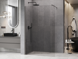 Mexen Kioto ścianka prysznicowa Walk-in 75 x 200 cm, transparent 8 mm, taupe - 800-075-101-64-00