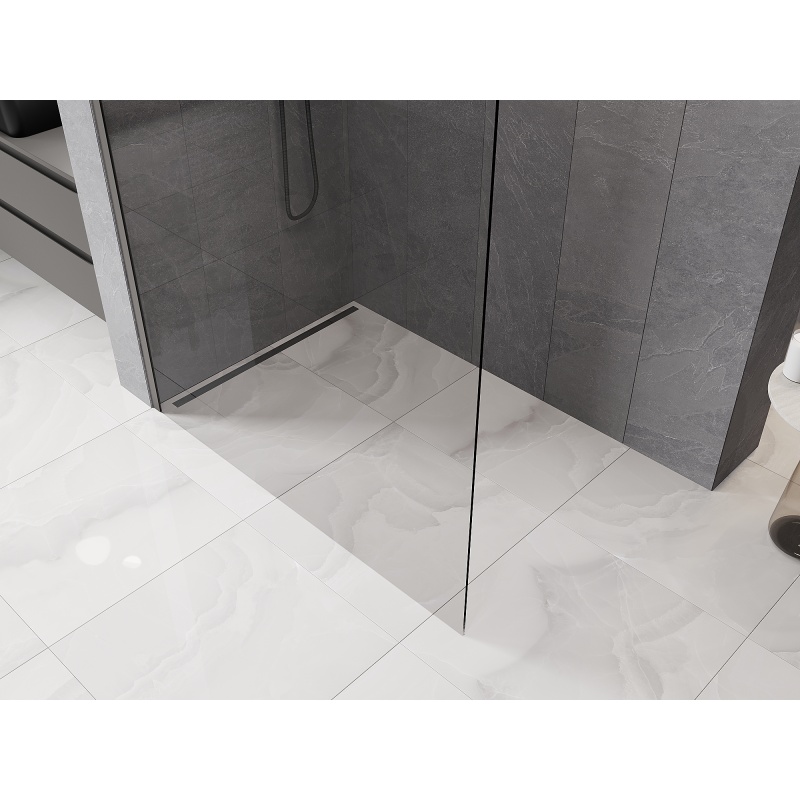 Mexen Kioto ścianka prysznicowa Walk-in 155 x 200 cm, transparent 8 mm, taupe - 800-155-101-64-00