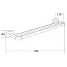 Mexen Asis double porte-serviettes, doré - 7017625-50