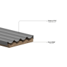 Mexen Strio 01 lamele ścienne ryflowane 280 x 14,5 cm (2szt), metal mocha - S120-280-01-355