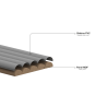 Mexen Strio 02 lamele ścienne ryflowane 280 x 14,5 cm (2szt), clay - S120-280-02-330