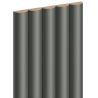 Mexen Strio 02 lamele ścienne ryflowane 280 x 14,5 cm (2szt), metal graphite - S120-280-02-350
