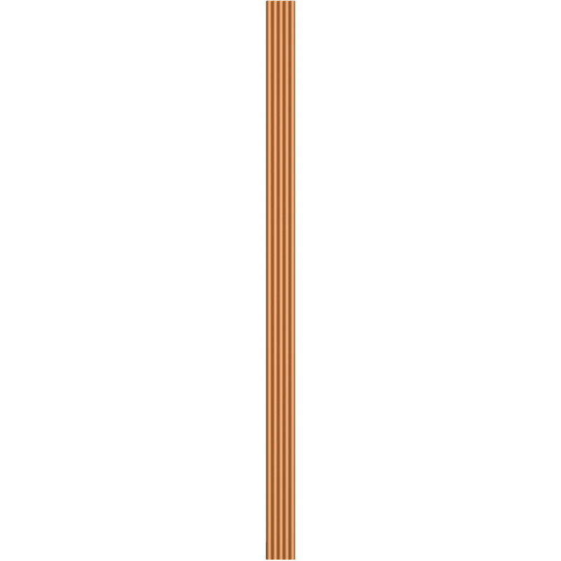 Mexen Strio 02 lamele ścienne ryflowane 280 x 14,5 cm (2szt), metal copper - S120-280-02-354