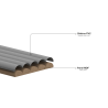 Mexen Strio 02 lamele ścienne ryflowane 280 x 14,5 cm (2szt), metal silver - S120-280-02-356