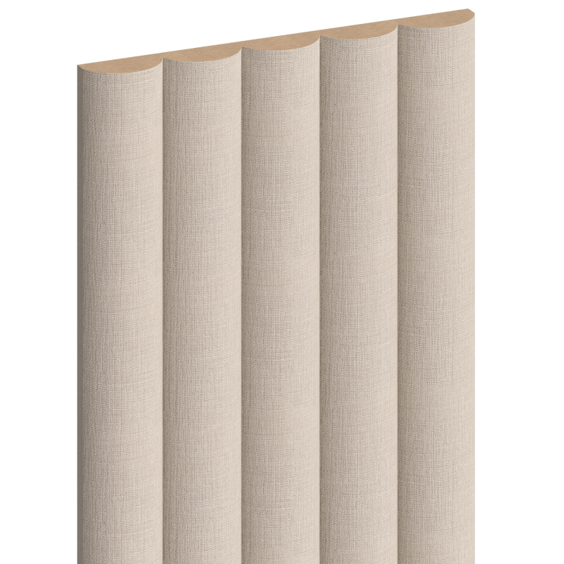 Mexen Strio 02 lamele ścienne ryflowane 280 x 14,5 cm (2szt), len perłowy - S120-280-02-361