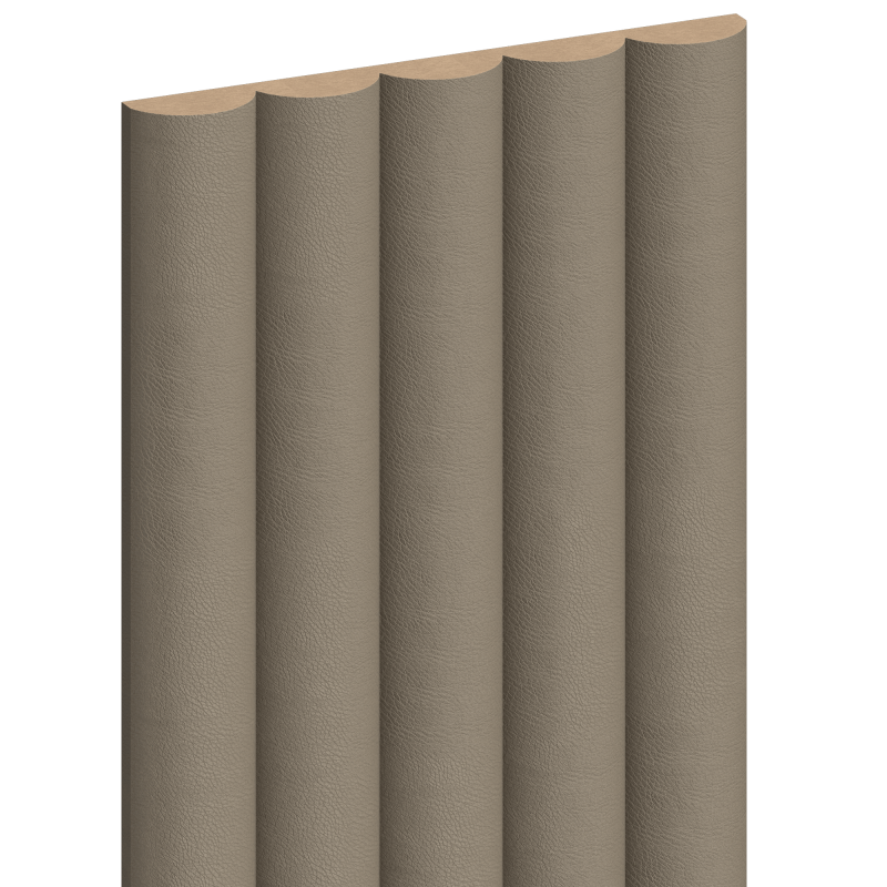 Mexen Strio 02 lamele ścienne ryflowane 280 x 14,5 cm (2szt), latte leather - S120-280-02-365