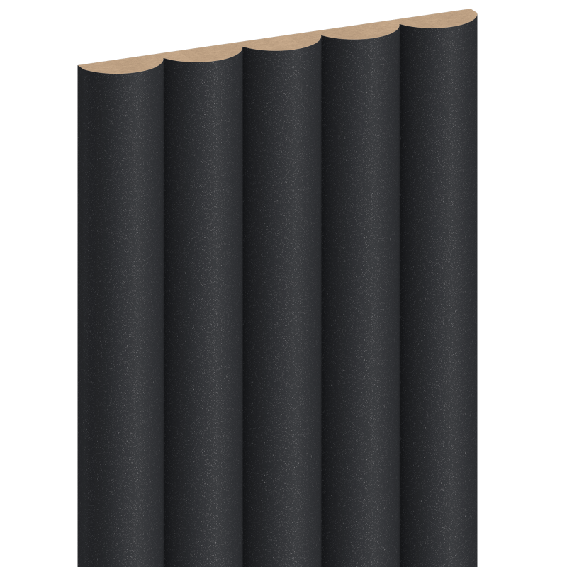 Mexen Strio 02 lamele ścienne ryflowane 280 x 14,5 cm (2szt), czarny galaxy - S120-280-02-370
