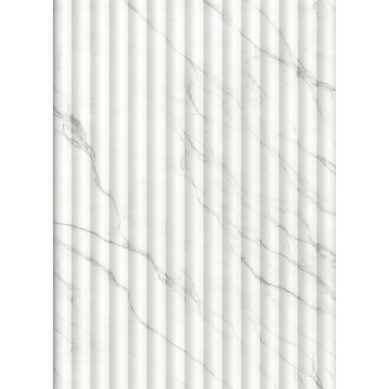 Mexen Strio 02 lamele ścienne ryflowane 280 x 14,5 cm (2szt), carrara white - S120-280-02-391