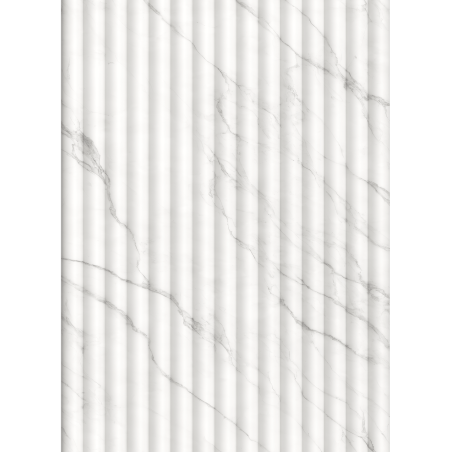 Mexen Strio 02 lamele ścienne ryflowane 280 x 14,5 cm (2szt), carrara white - S120-280-02-391
