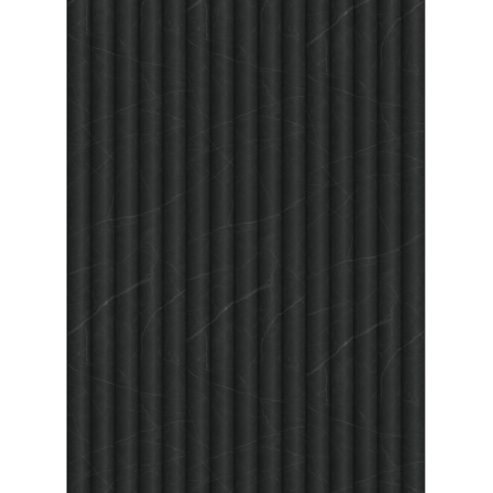 Mexen Strio 02 lamele ścienne ryflowane 280 x 14,5 cm (2szt), nero marquina - S120-280-02-392