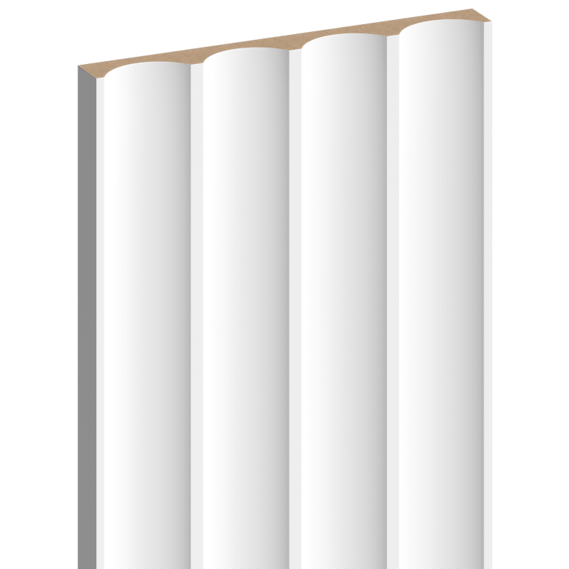 Mexen Strio 01 lamele ścienne ryflowane 280 x 14,5 cm (2szt), pure white - S120-280-01-322