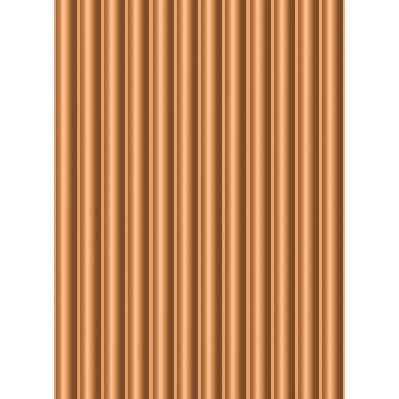 Mexen Strio 01 lamele ścienne ryflowane 280 x 14,5 cm (2szt), metal copper - S120-280-01-354