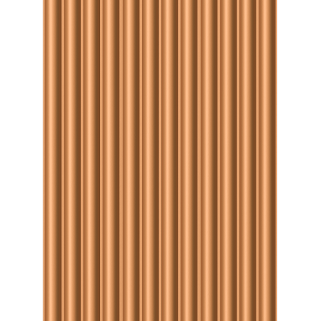 Mexen Strio 01 lamele ścienne ryflowane 280 x 14,5 cm (2szt), metal copper - S120-280-01-354