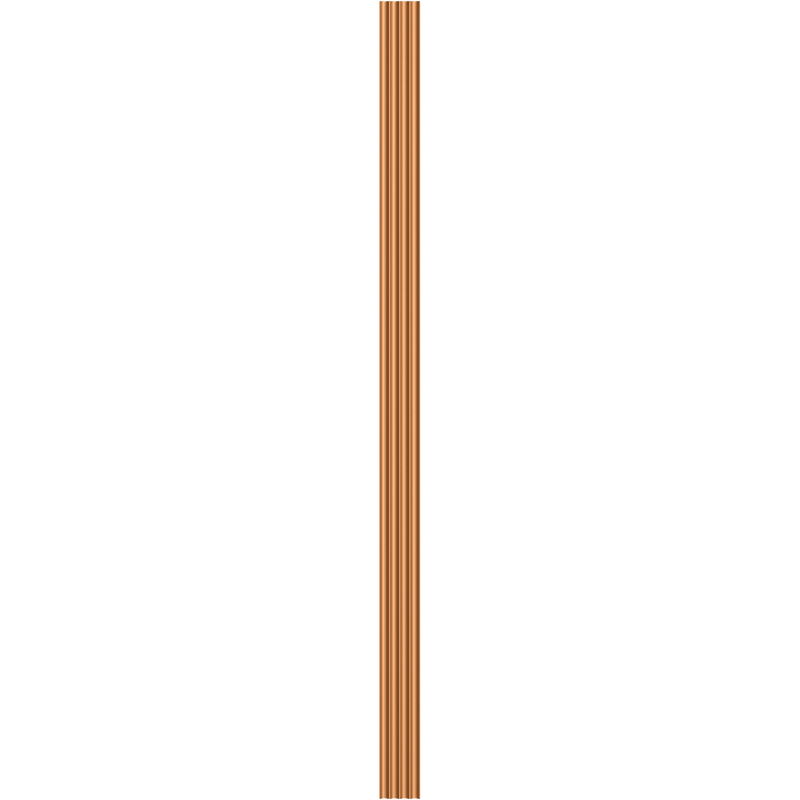 Mexen Strio 01 lamele ścienne ryflowane 280 x 14,5 cm (2szt), metal copper - S120-280-01-354