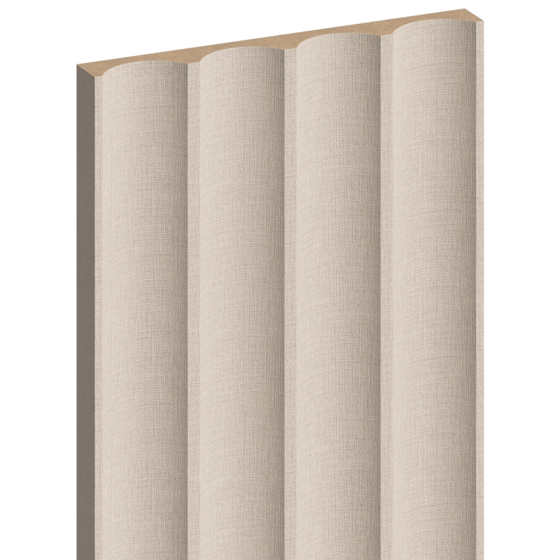 Mexen Strio 01 lamele ścienne ryflowane 280 x 14,5 cm (2szt), len perłowy - S120-280-01-361