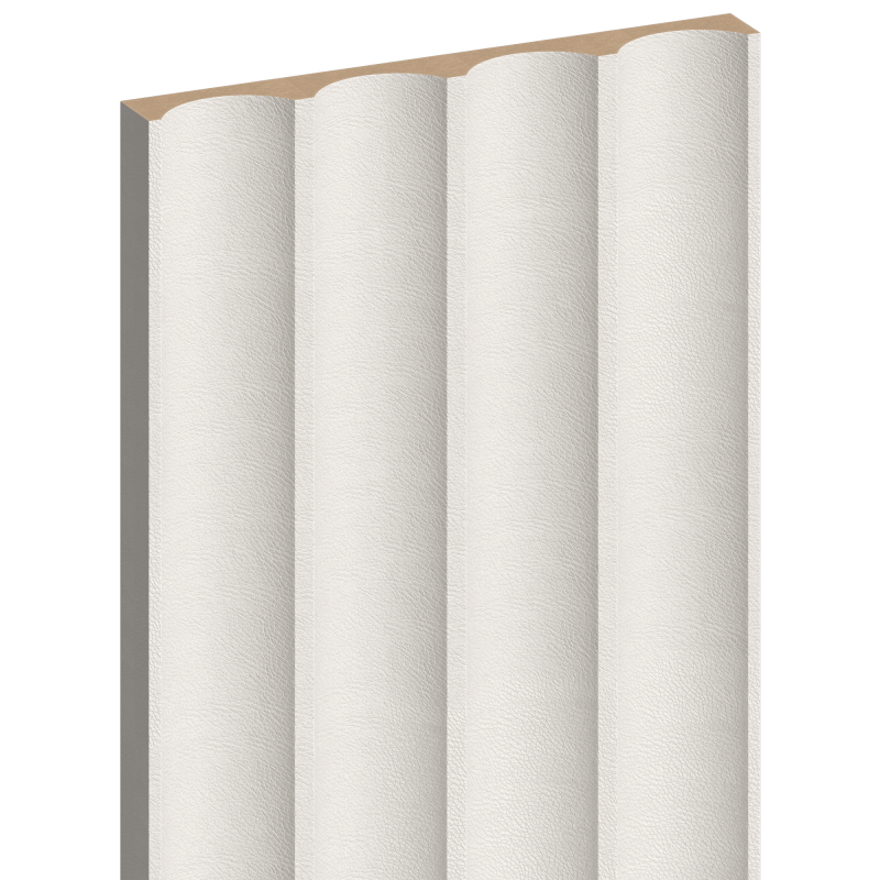 Mexen Strio 01 lamele ścienne ryflowane 280 x 14,5 cm (2szt), white leather - S120-280-01-366
