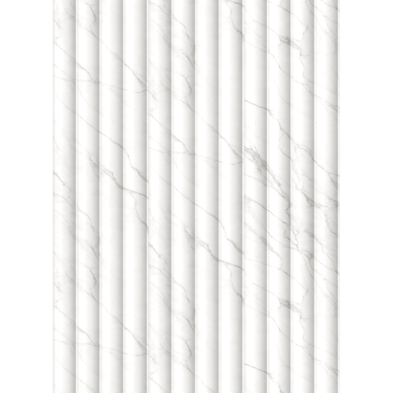 Mexen Strio 01 lamele ścienne ryflowane 280 x 14,5 cm (2szt), carrara white - S120-280-01-390