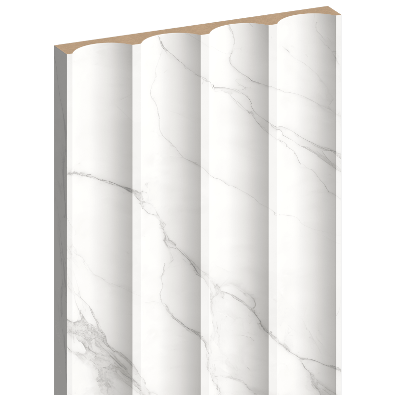 Mexen Strio 01 lamele ścienne ryflowane 280 x 14,5 cm (2szt), carrara white - S120-280-01-390