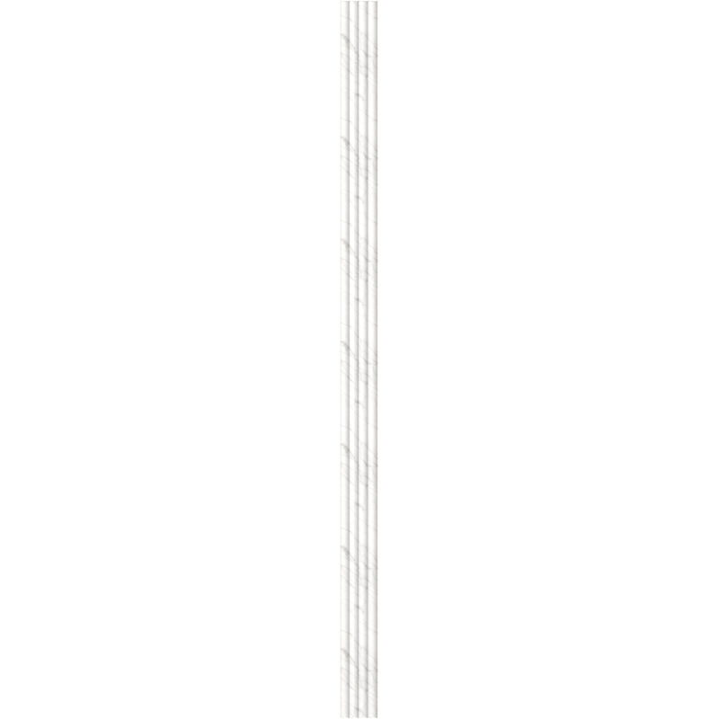 Mexen Strio 01 lamele ścienne ryflowane 280 x 14,5 cm (2szt), carrara white - S120-280-01-390