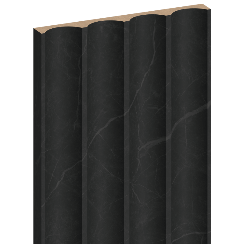 Mexen Strio 01 lamele ścienne ryflowane 280 x 14,5 cm (2szt), nero marquina - S120-280-01-392