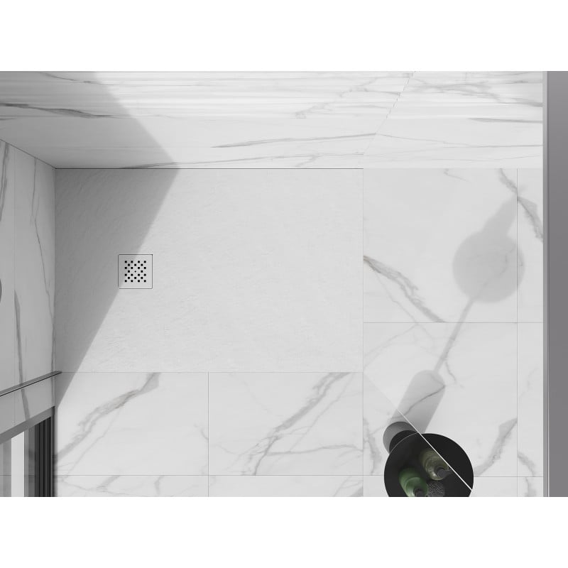 Mexen Stone+ douchebakafdekking, wit - 44910020