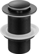 Mexen Klick-Klack-Stöpsel klein rund, schwarz - 79915-70