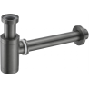 Mexen rond wastafel sifon, geborsteld gun gray - 79950-66