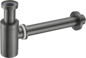 Mexen semi-sifone lavabo rotondo, gun gray spazzolato - 79950-66