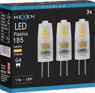 Mexen Oris 3x żarówka LED G4, 1,5W, Ciepła - 3000K, 185 lm - L115-G4-0130-01x03