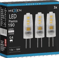 Mexen Oris 3x żarówka LED G4, 1,5W, Neutralna - 4000K, 190 lm - L115-G4-0140-01x03