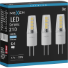 Mexen Oris 3x żarówka LED G4, 1,7W, Zimna - 6500K, 210 lm - L115-G4-0165-02x03