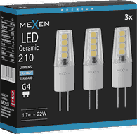 Mexen Oris 3x żarówka LED G4, 1,7W, Zimna - 6500K, 210 lm - L115-G4-0165-02x03