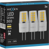 Mexen Oris 3x żarówka LED G4, 2,5W, Ciepła - 3000K, 300 lm - L115-G4-0230-01x03