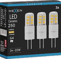 Mexen Oris 3x żarówka LED G4, 2W, Ciepła - 3000K, 250 lm - L115-G4-0230-02x03